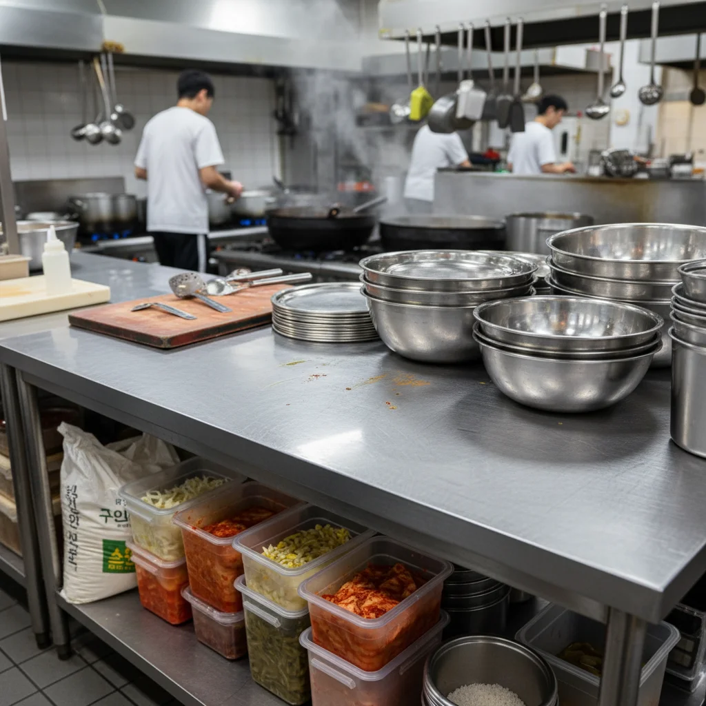 2단작업대 재질 확인