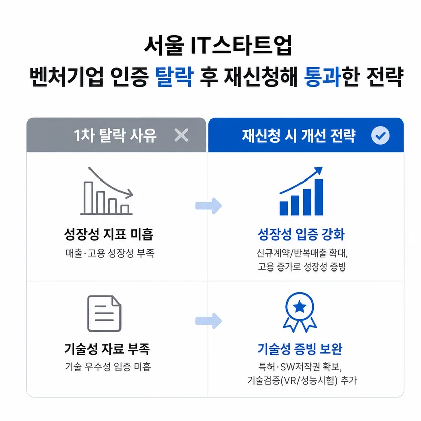 벤처기업 인증 승인사례