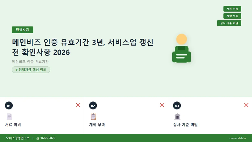 메인비즈 인증 유효기간