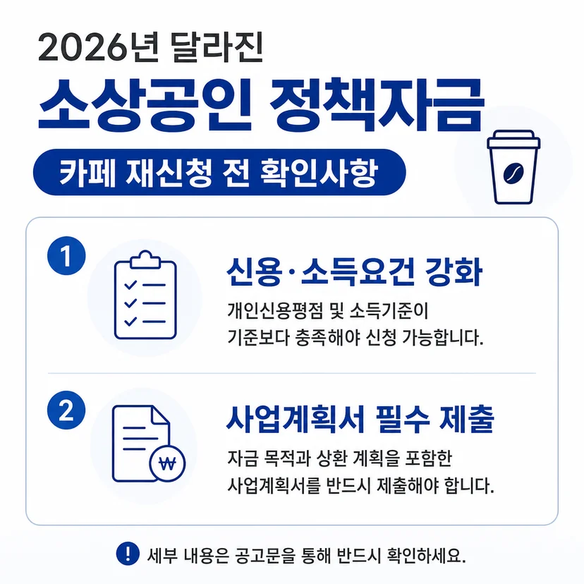 정책자금 2026 정책 변경