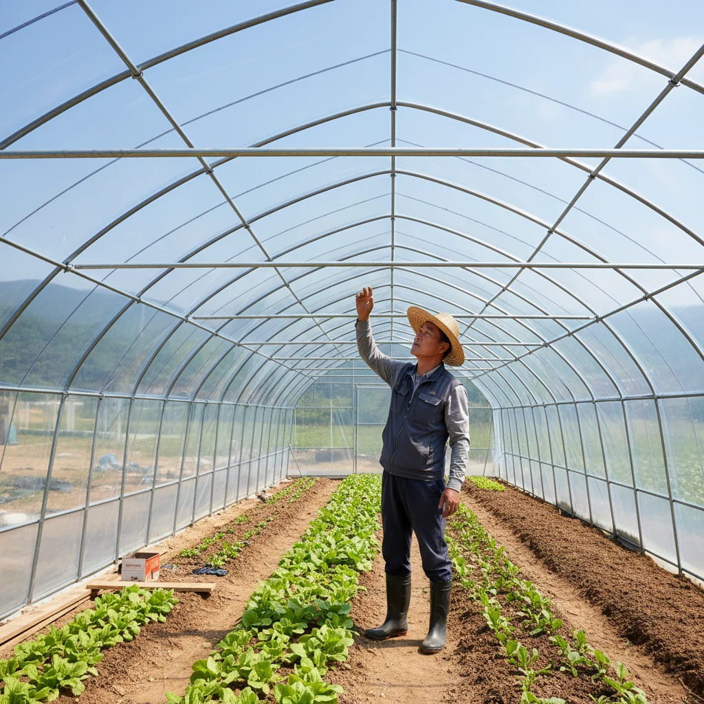 비닐하우스설치비용 - 50평형 비닐하우스 내부