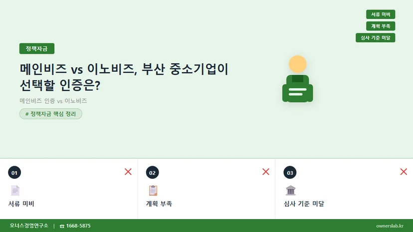 메인비즈 인증 vs 이노비즈