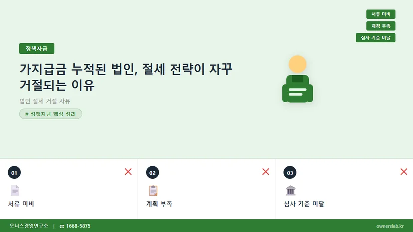 법인 절세 거절 사유