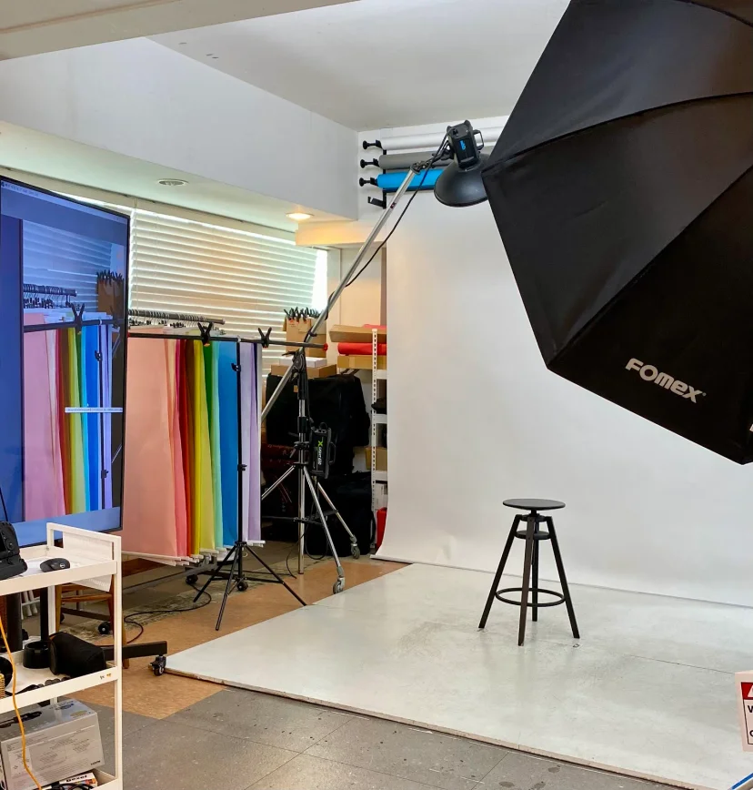 Hongdae profile photo studio with hair and makeup support