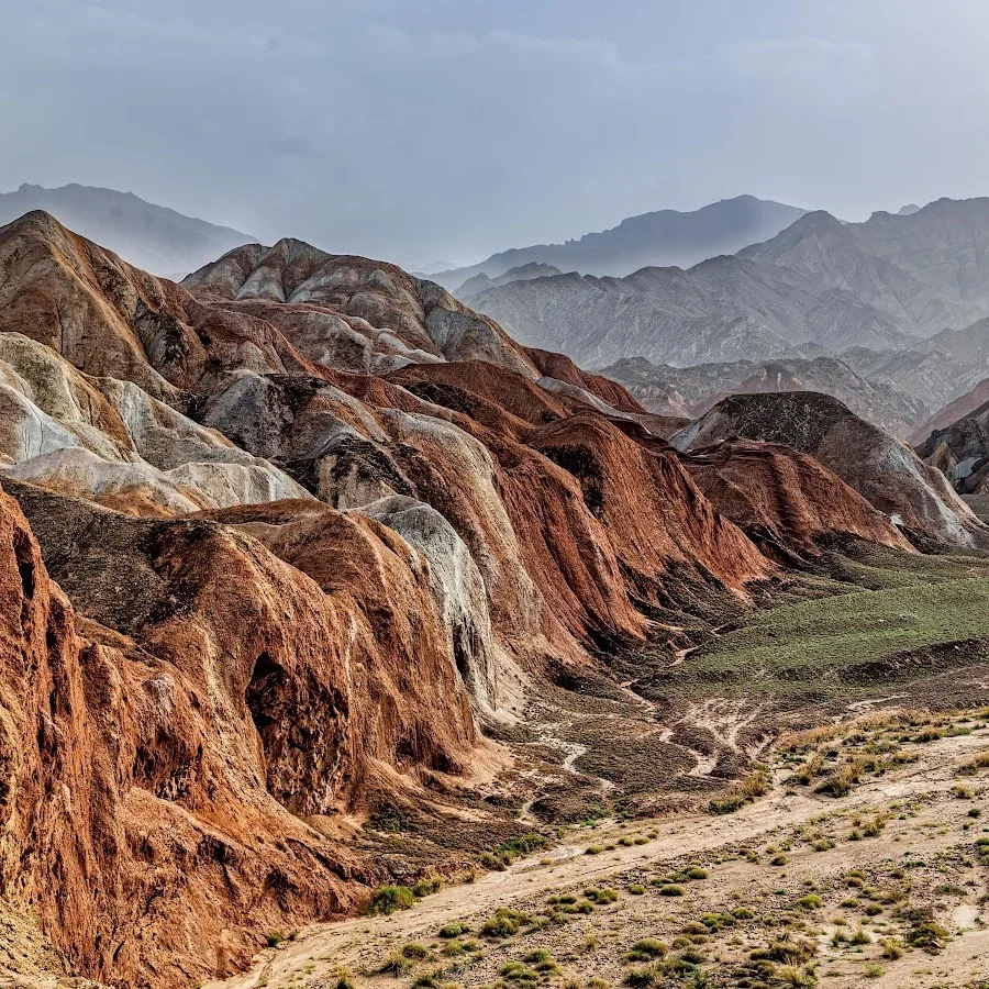 Zhangye Qicai Danxia Scenic Spot · X27J+WRQ, 肃南, Nantai Village, Nijiayingxiang, 裕固族自治县, Zhangye, Gansu, China, 734201