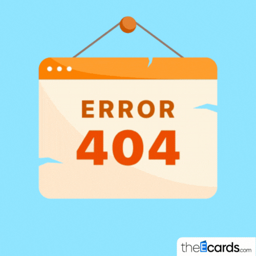 ERROR 404 표지가 흔들리는 페이지 오류 밈