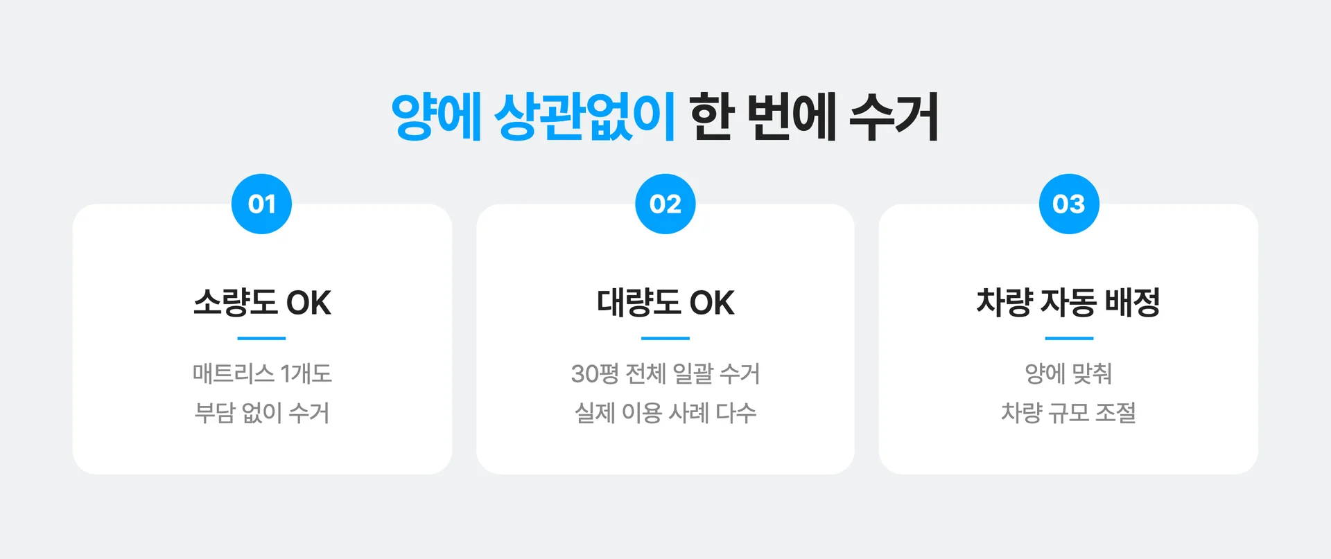 대형, 대량 페기물 처리도 문제 없는 커버링 방문수거 특징!