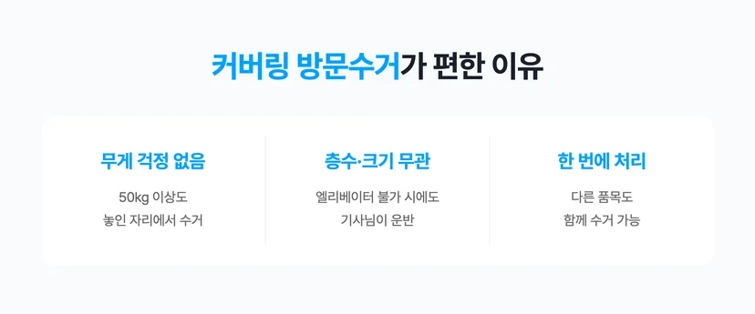 러닝머신 버릴 때 커버링 방문수거 서비스가 편한 이유 3가지