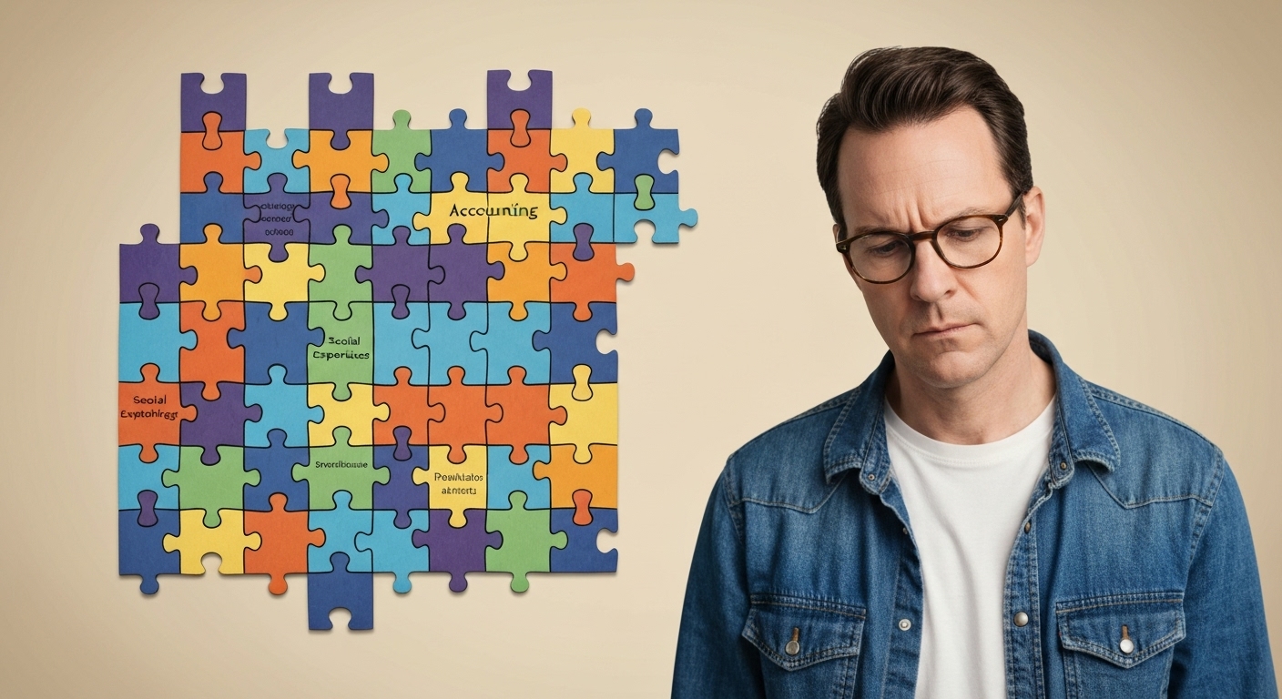 마치 퍼즐 조각 맞추기와 같습니다. 회계 지식이라는 큰 조각 외에도, 사회성, 문제 해결 능력 같은 다른 조각들도 필요하다는 것입니다.