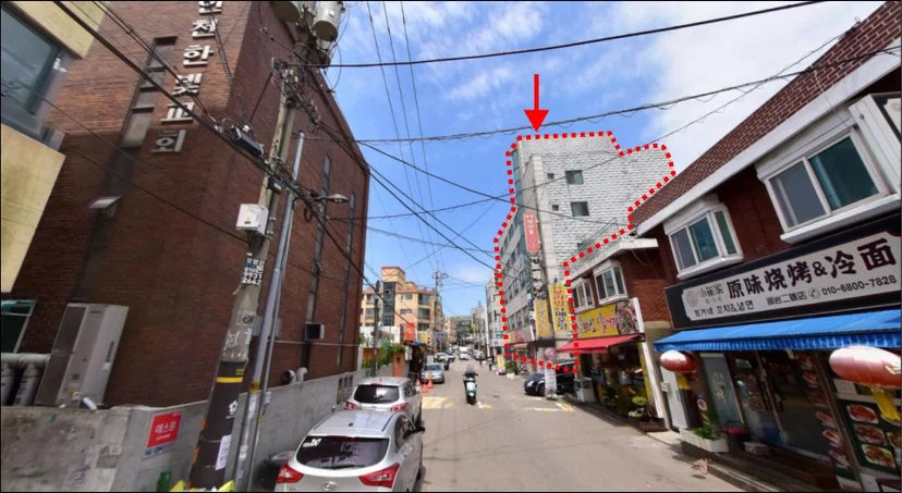 동암역 일대 건물 위치