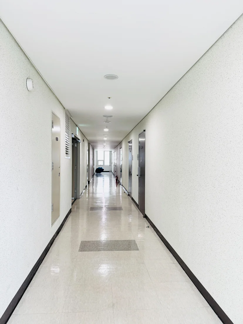 Bright residential corridor leading to the lifts (Listing ID : 39296)