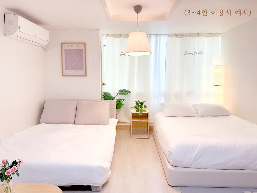 홍대 단기임대 숙소 전체 공간