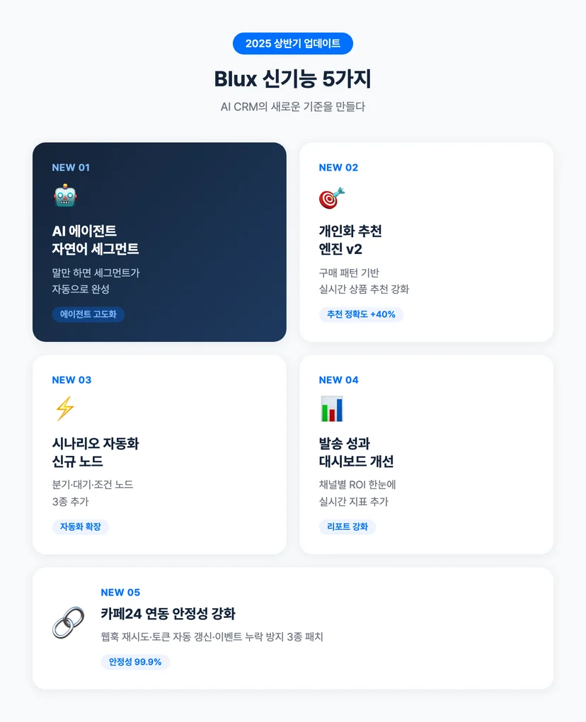 Blux 2026 상반기 신기능 5가지 요약