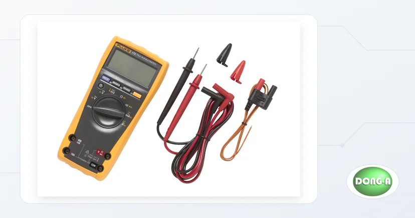 FLUKE 179 렌탈용 본체와 테스트 리드 및 온도 프로브
