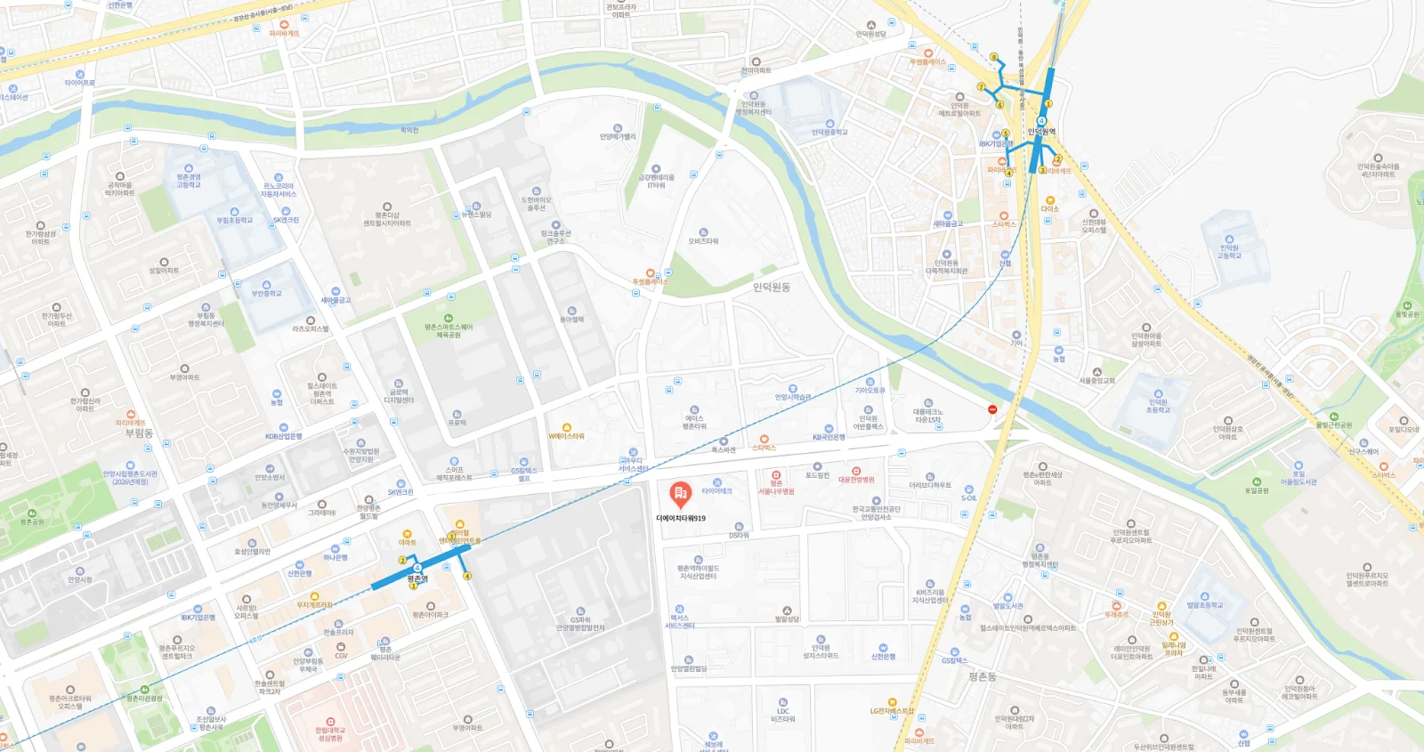 풋볼존 안양점 위치