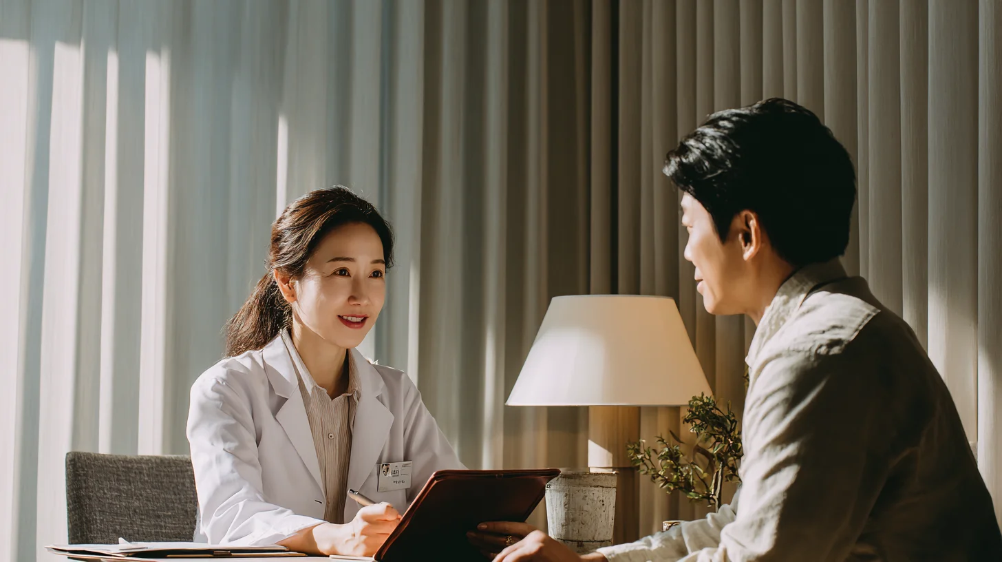 단백질 섭취 관련 전문의와 상담 중