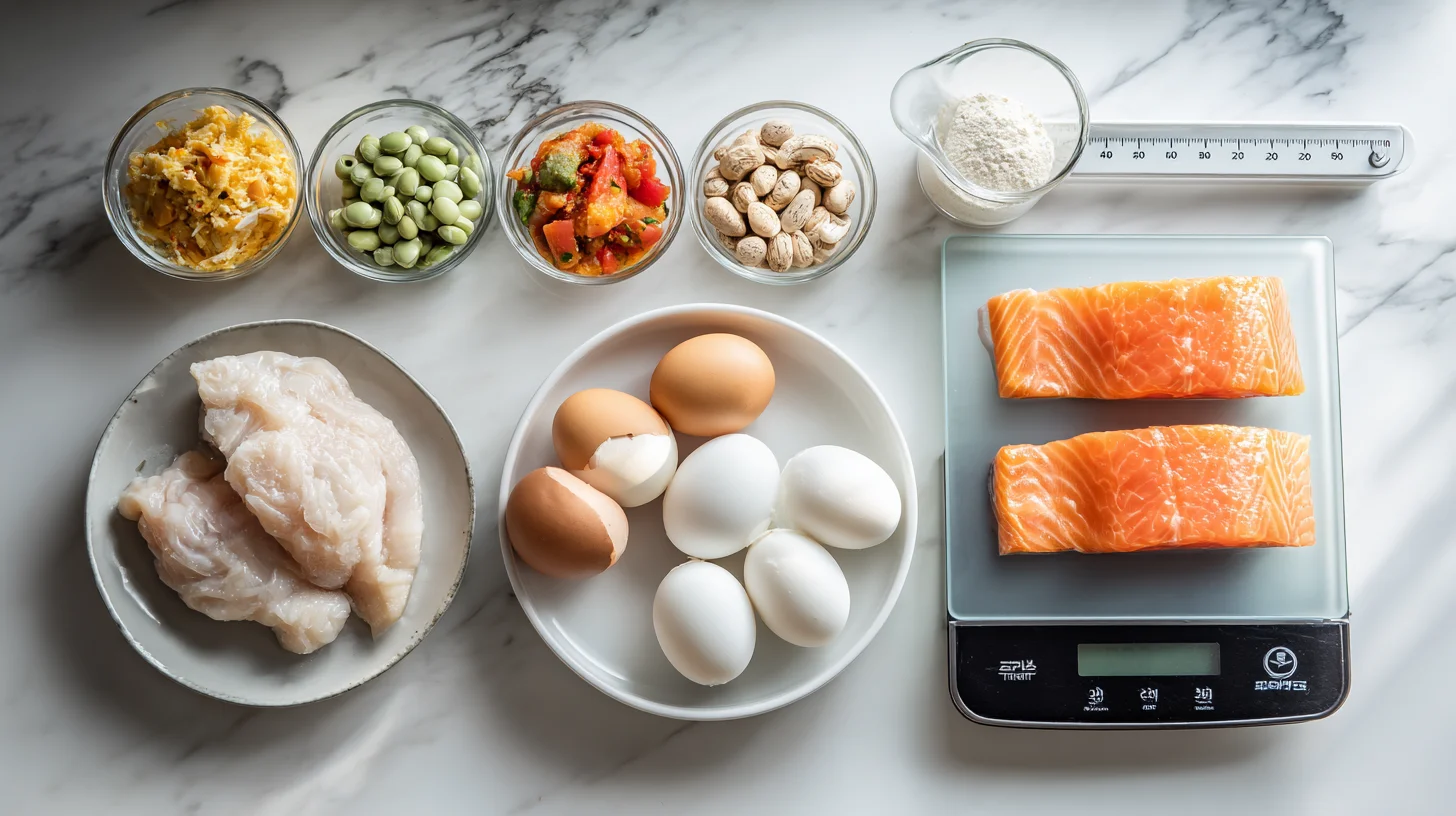 동물성 단백질, 식물성 단백질이 포함된 식품
