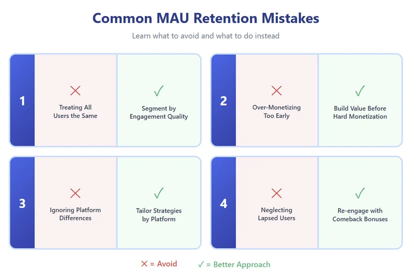 common MAU retention mistakes