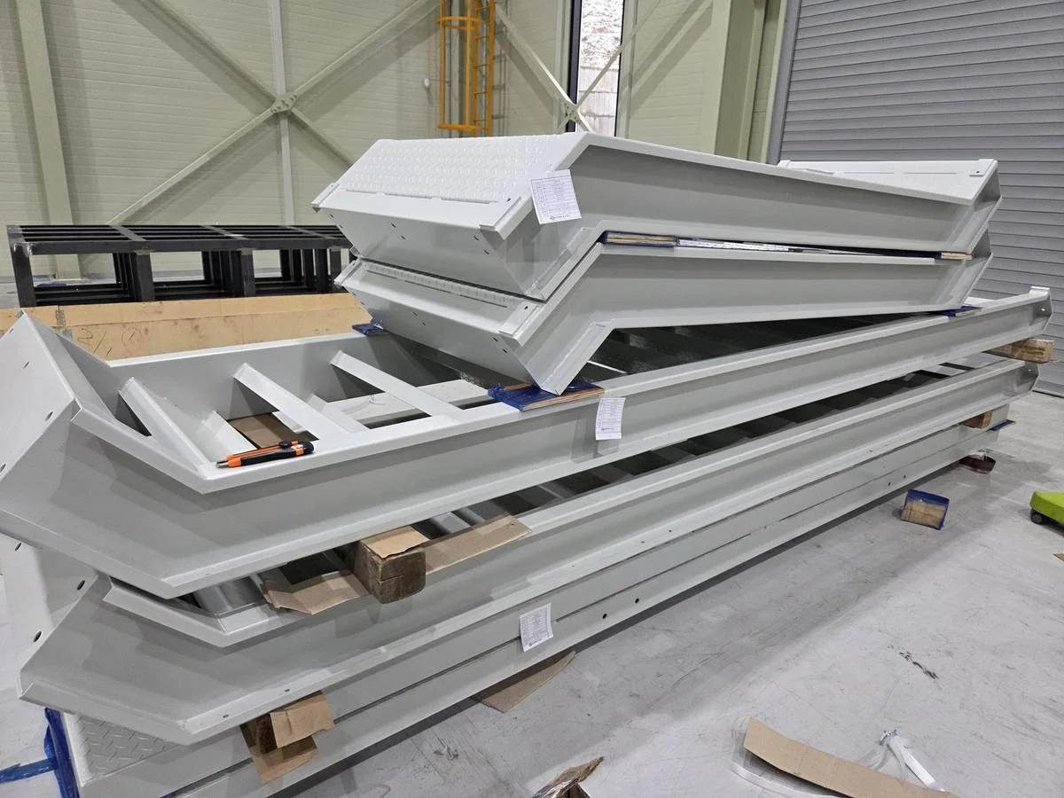 Large-scale steel structural frames for EV battery production line