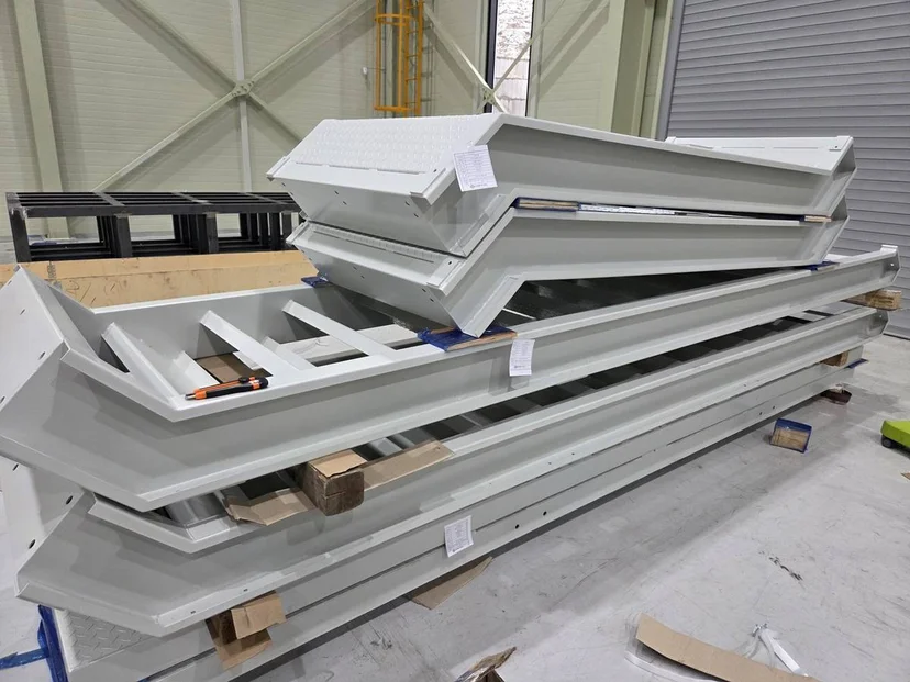 Large-scale steel structural frames for EV battery production line