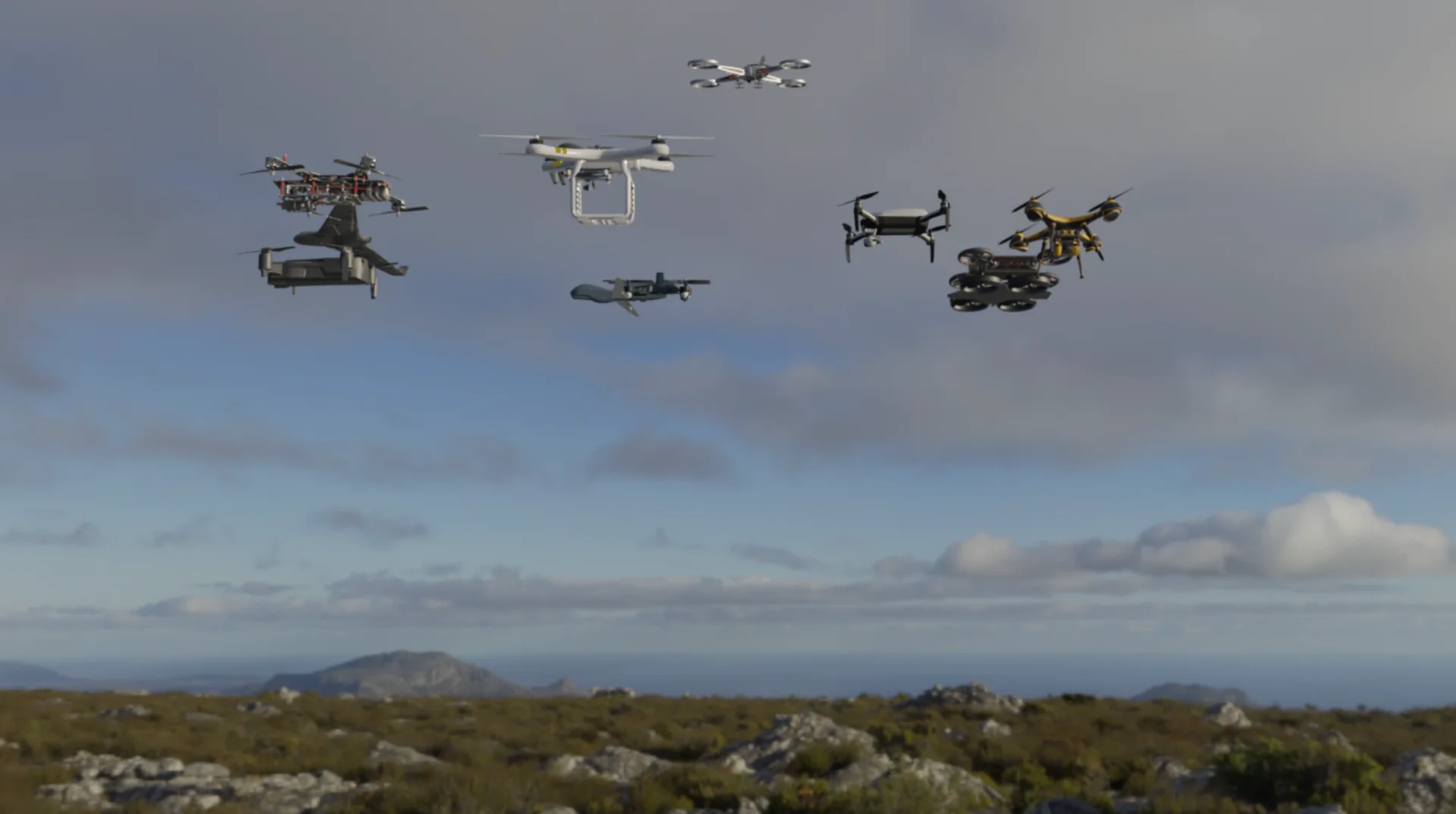 Sample: Daytime Synthetic Drone Data Across Varied Lighting Conditions