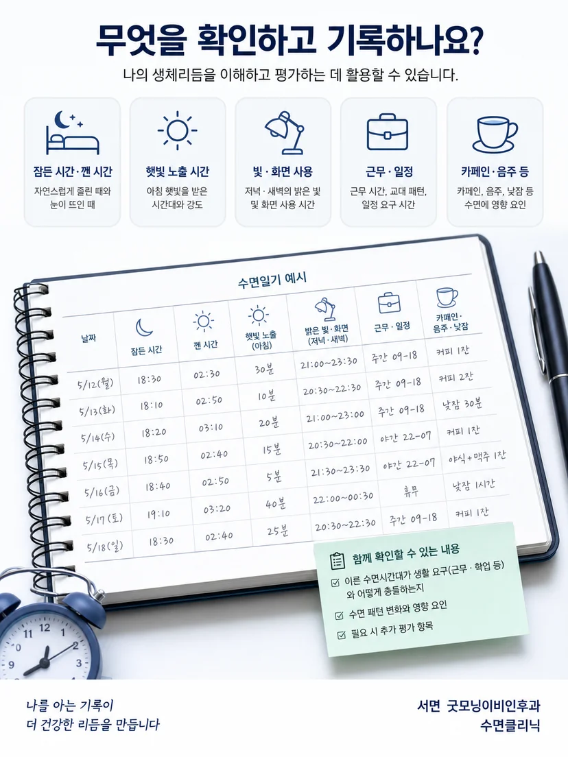수면일기와 근무 일정을 이용한 전진성 수면-각성 위상 평가