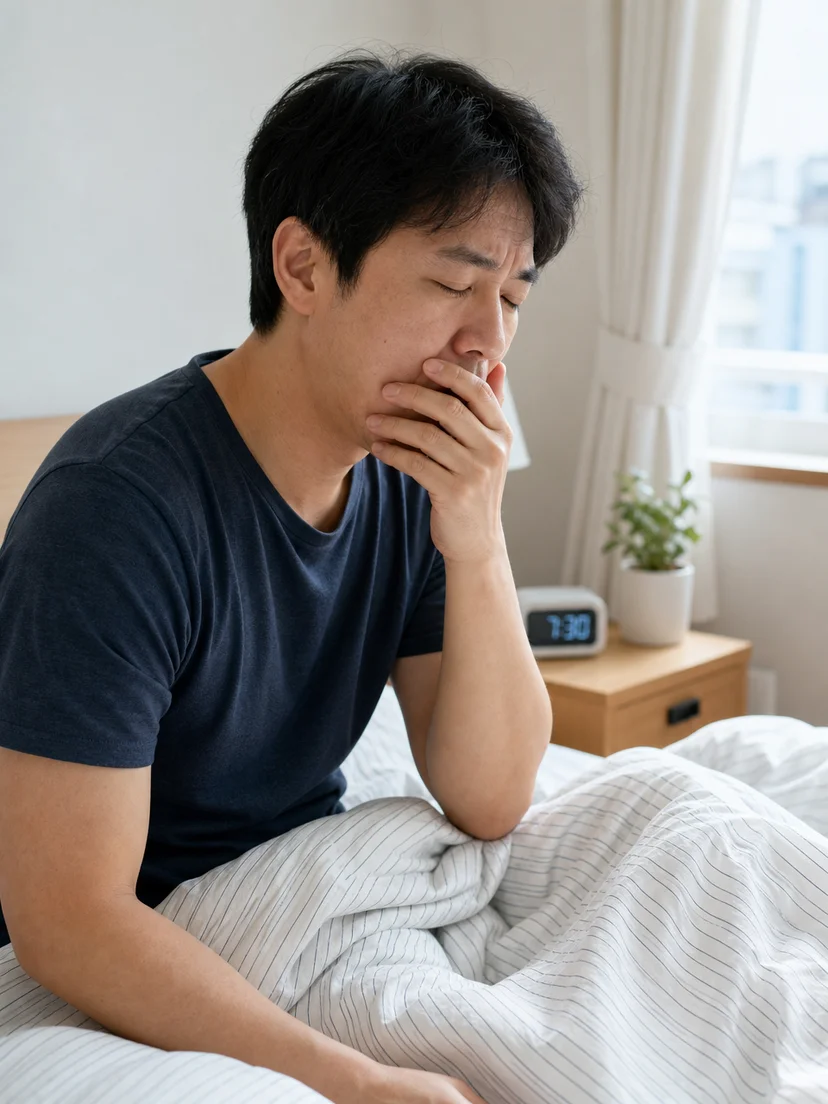 REM수면 단계에 따라 코골이와 호흡 멈춤이 달라질 수 있음을 보여주는 이미지