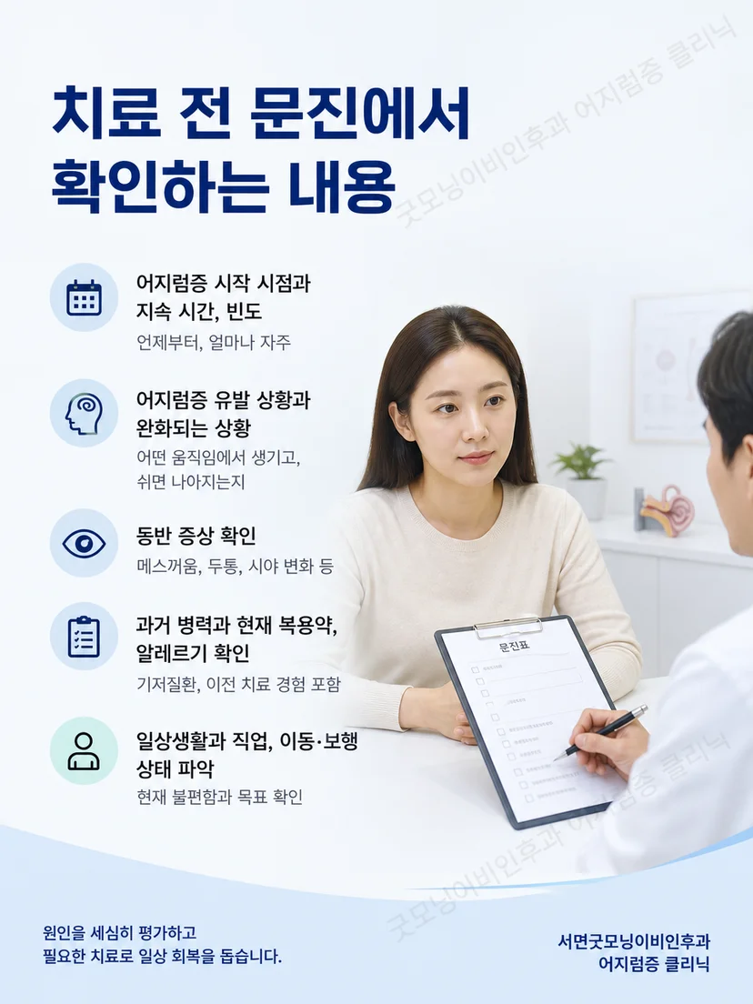 문진과 자세별 안진 기록을 종합하는 TRV Chair 치료 전 평가