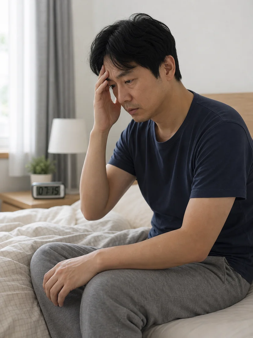 안전한 침실에서 수면 중 행동을 관찰하는 보호자 상황