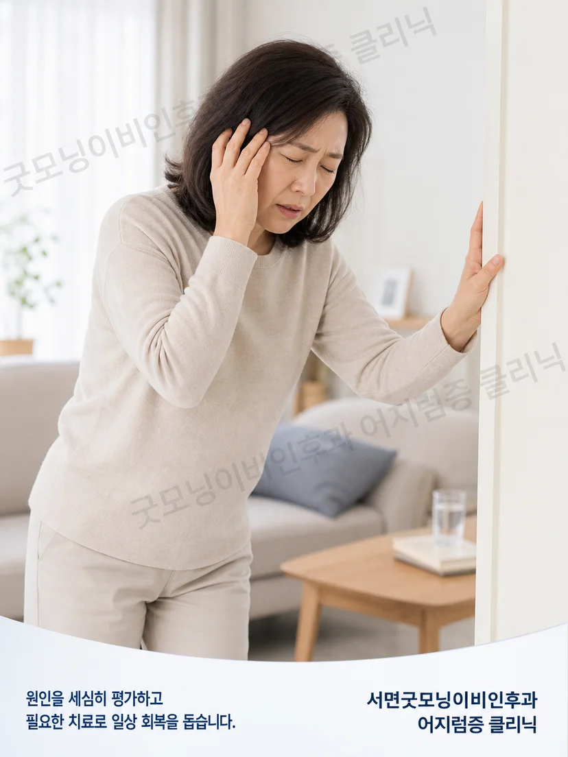 어지럼 지속 시간과 청력 이명 귀충만감을 기록하는 환자 상황