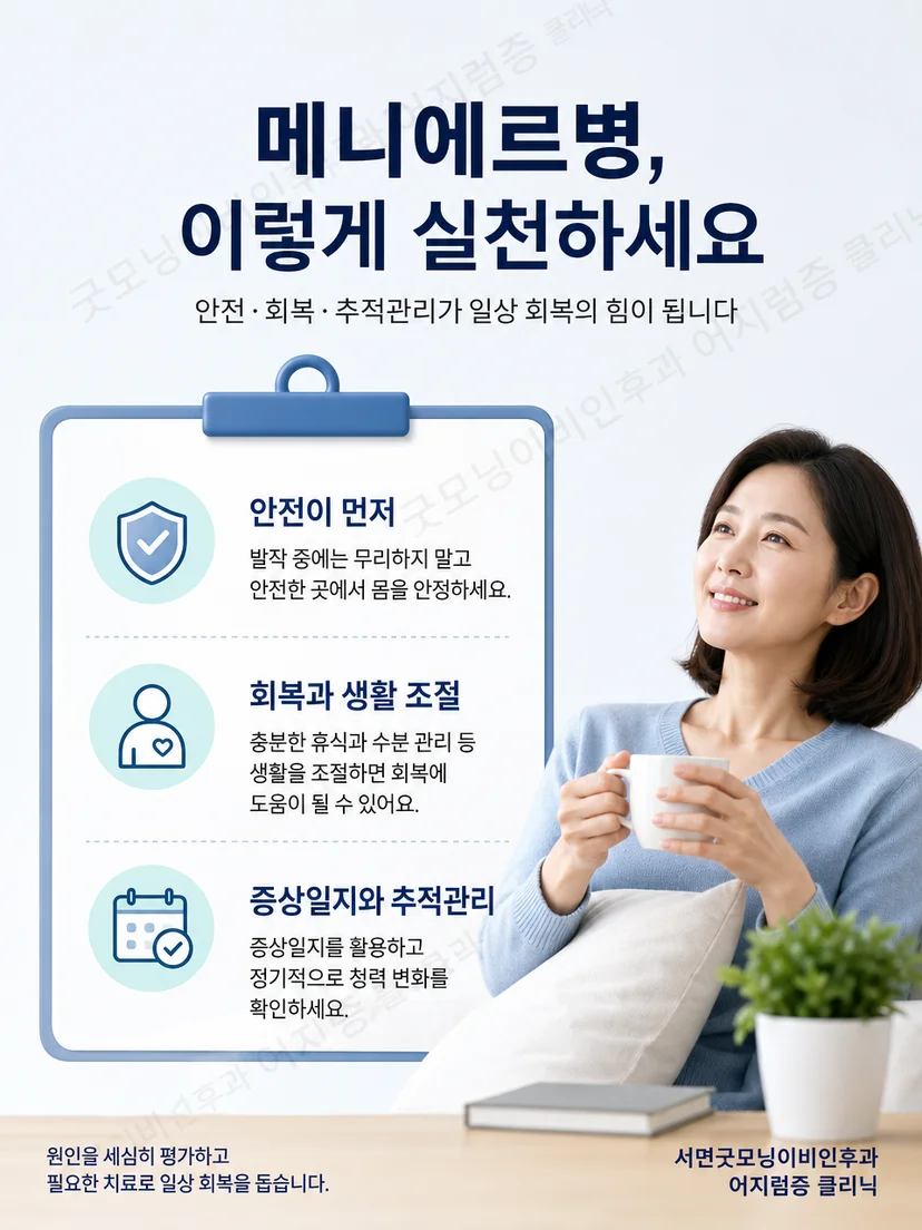 메니에르병 발작 기록과 일상 안전수칙을 정리한 생활 요약