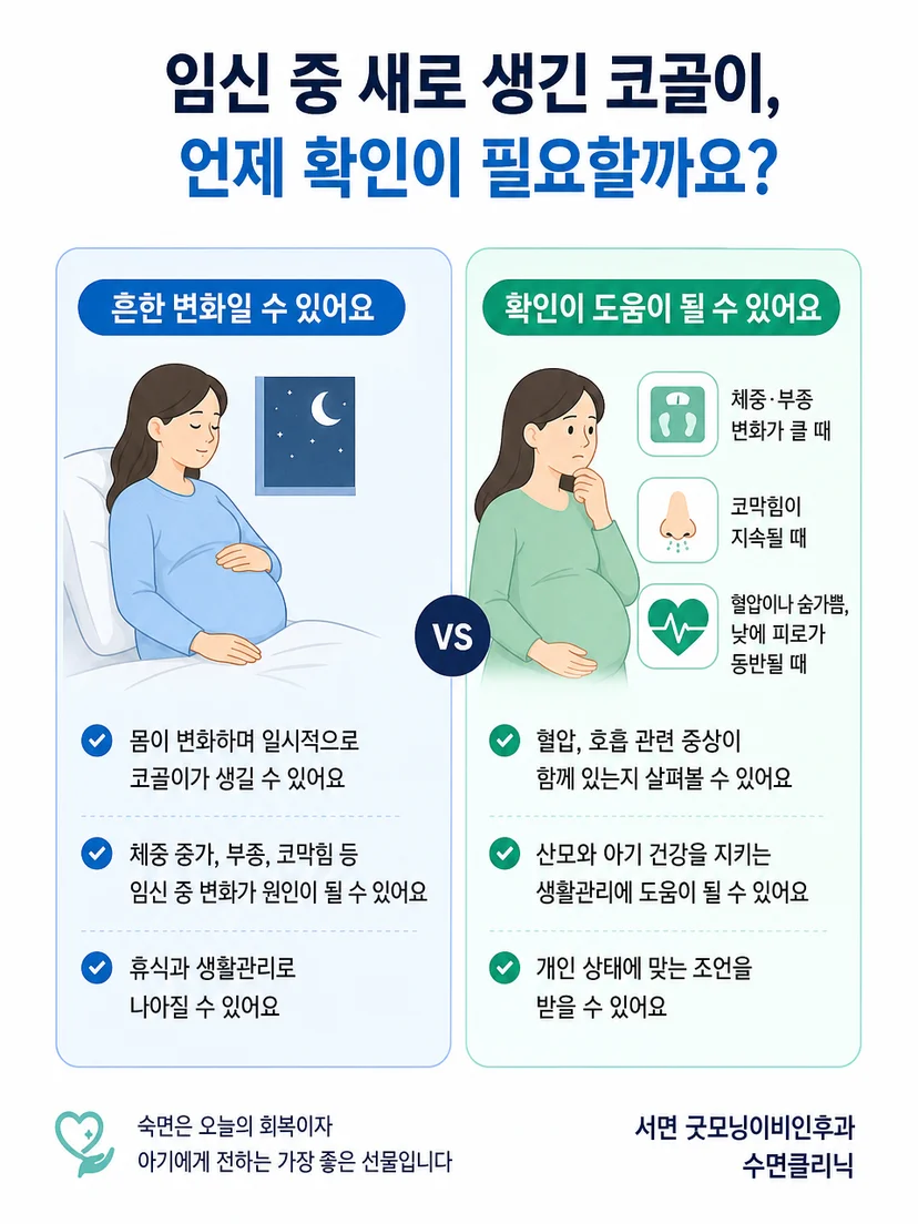 임신 중 코골이와 함께 확인할 호흡 및 혈압 변화 안내