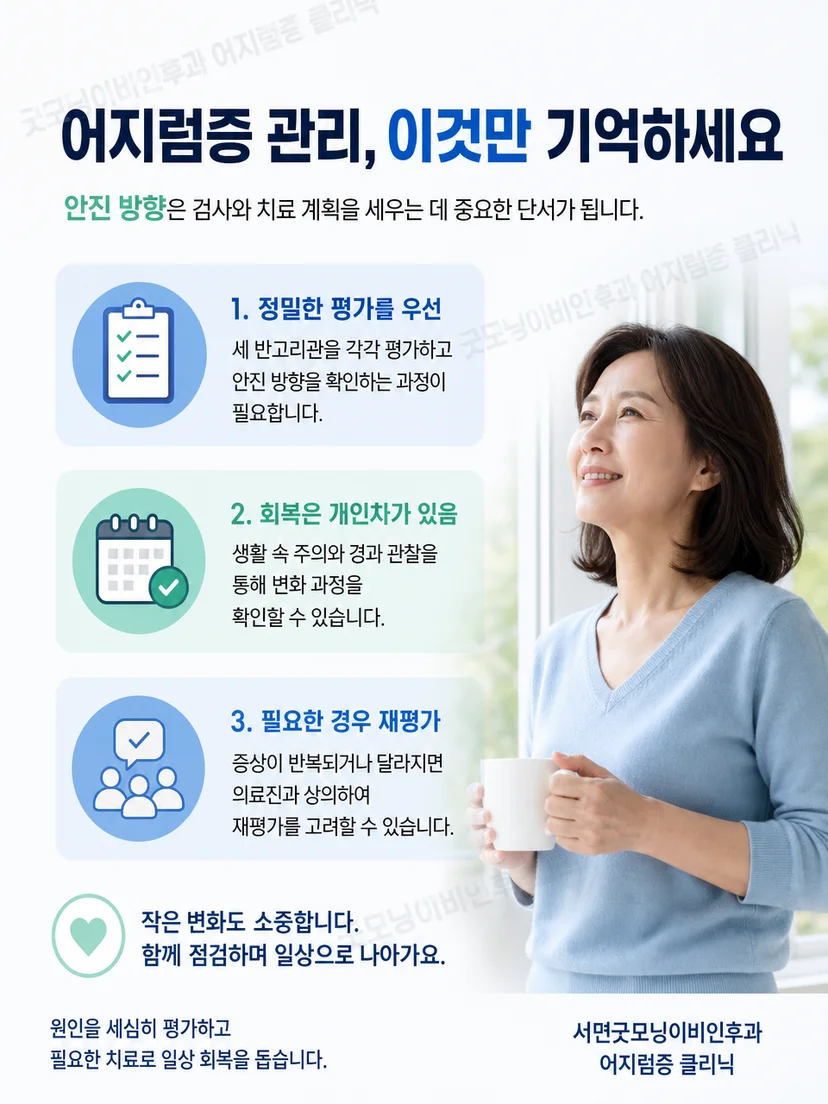 자세 기록과 단계적 재평가를 정리한 생활 안내 그림