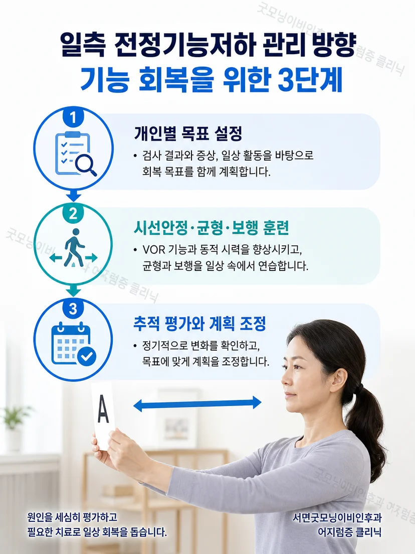 고개 움직임 중 목표물을 바라보는 시선 안정 훈련