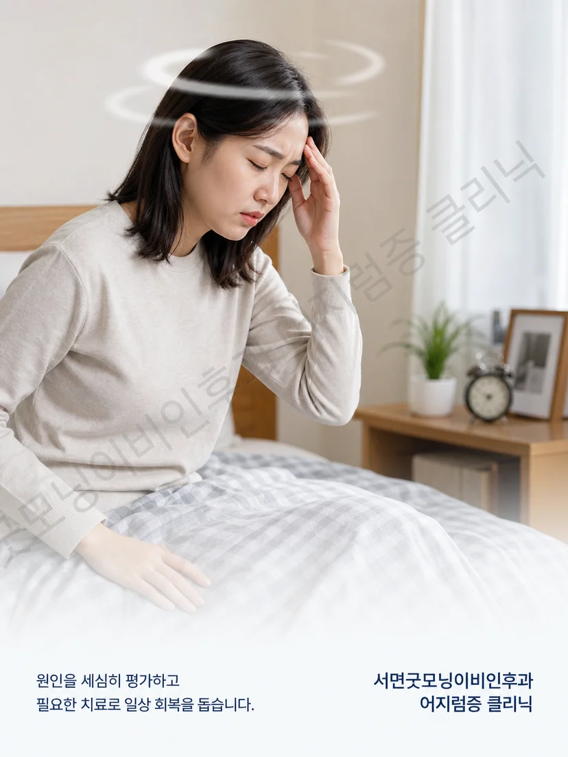 누울 때와 돌아누울 때 생기는 후반고리관형 이석증의 증상 상황