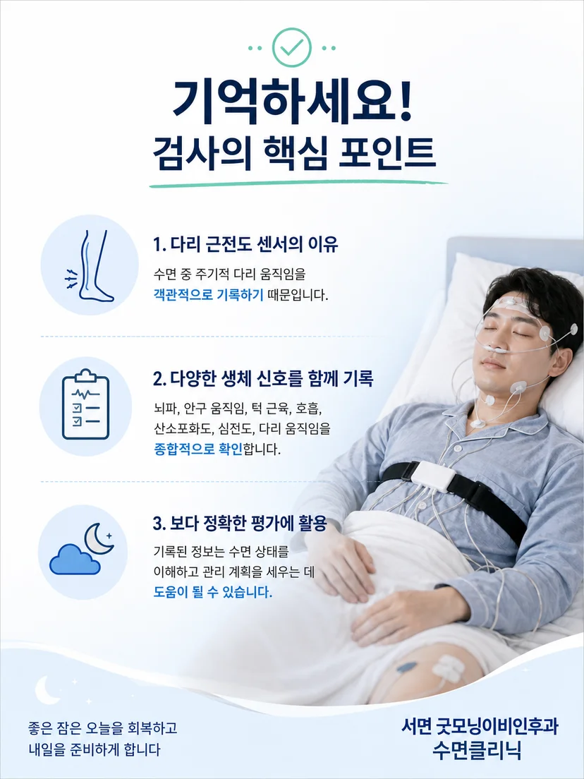 다리 근전도 센서 검사 전 알아둘 실용적인 핵심 내용을 정리한 이미지