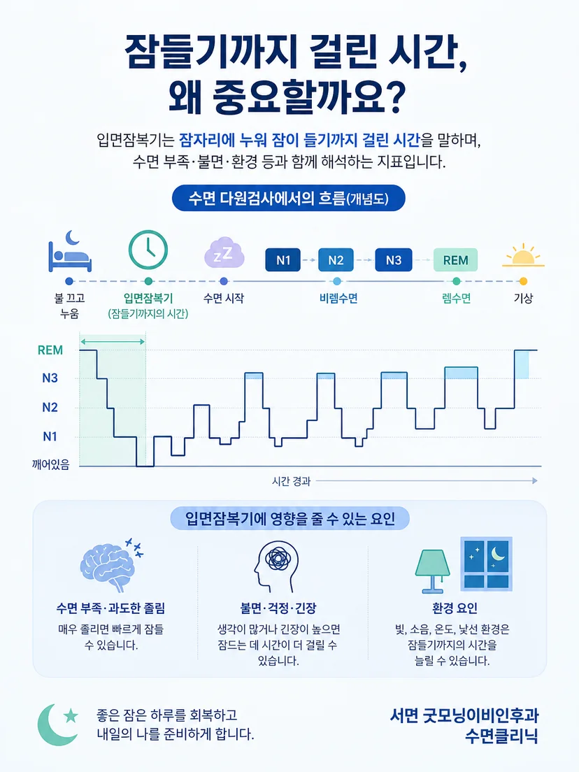 수면 욕구와 생체 리듬이 잠드는 시점에 함께 작용하는 과정
