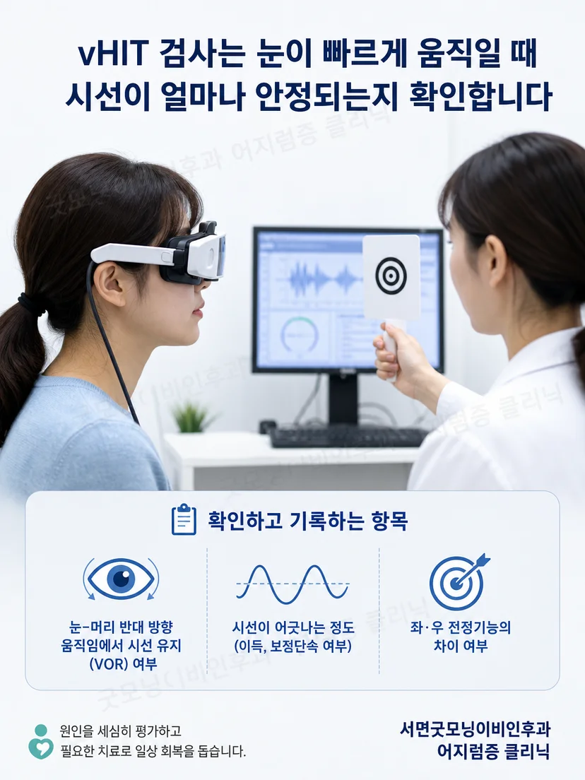vHIT 기록과 증상 및 균형 상태를 종합하는 전정 기능 평가