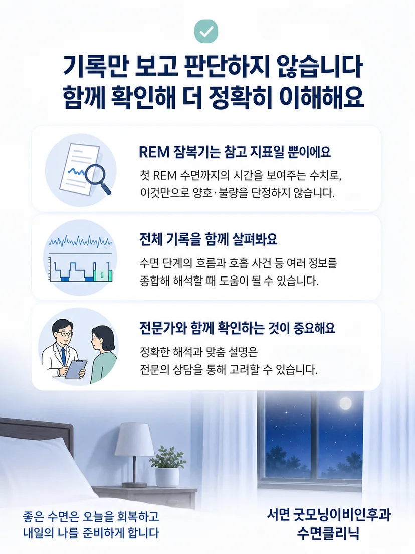 REM 잠복기 결과를 종합적으로 이해하기 위한 핵심 요약