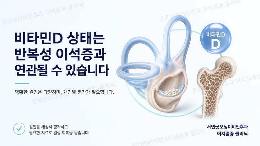비타민D 상태와 반복성 이석증의 관계를 설명하는 핵심 그림