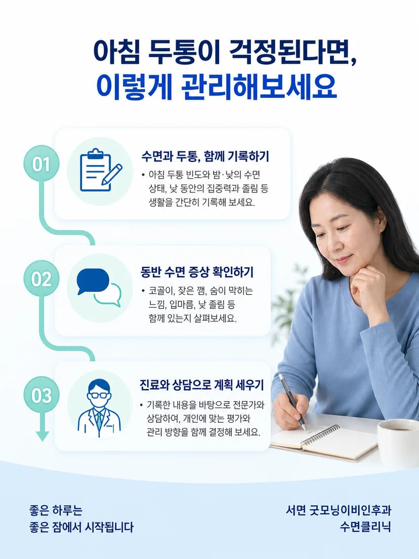 평가 결과에 따라 수면 관리를 조정하는 과정