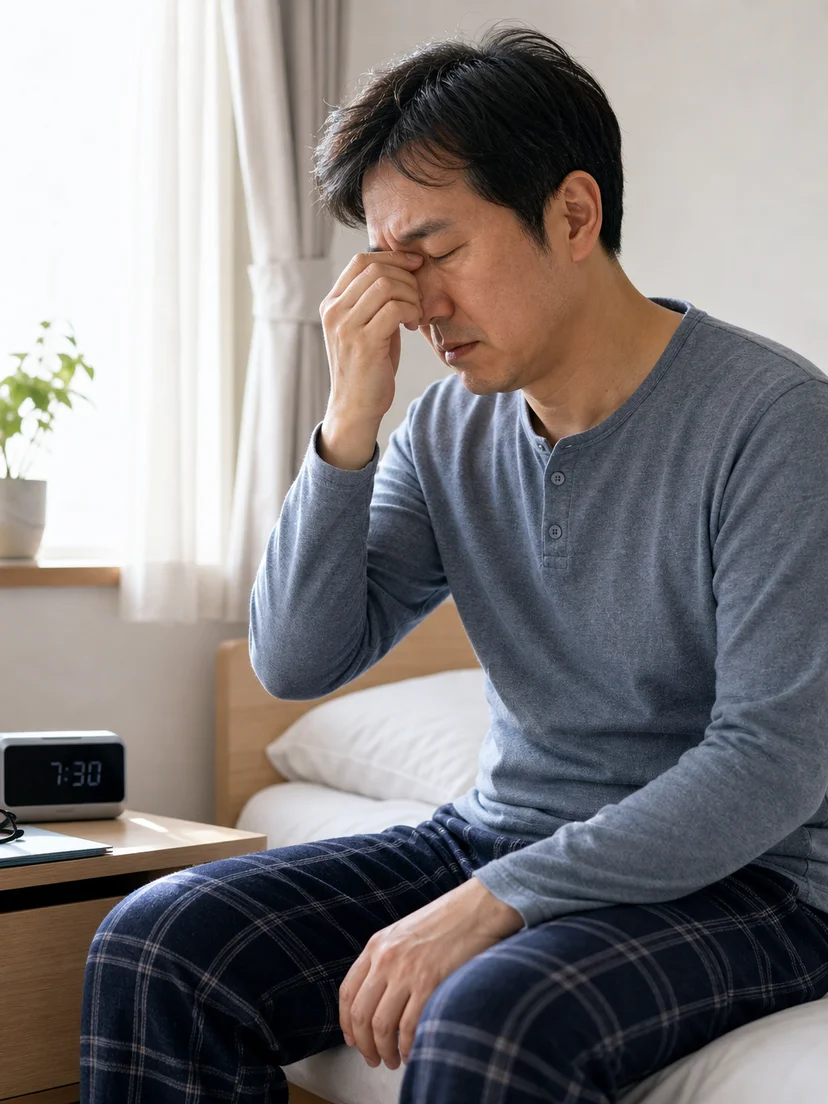 수면시간과 수면 깊이의 차이를 보여주는 환자 교육 이미지