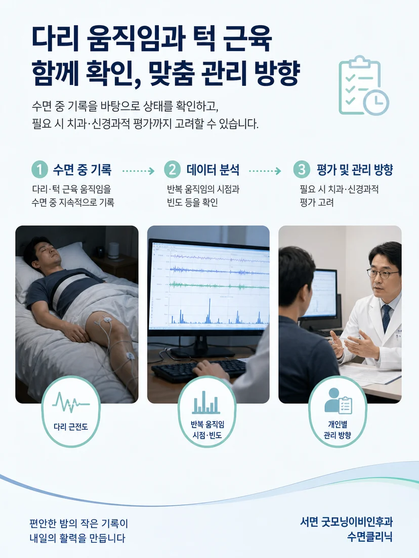다리 움직임 검사 결과를 증상 및 진료 내용과 연결하는 과정