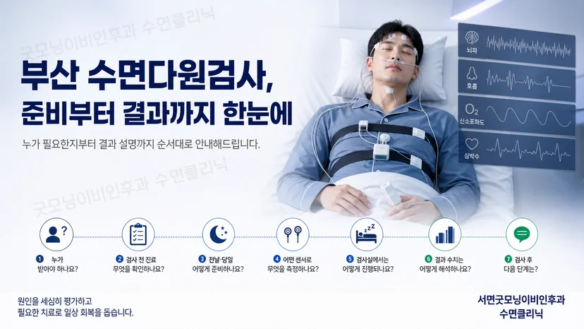 수면다원검사 준비부터 결과 상담까지의 전체 순서