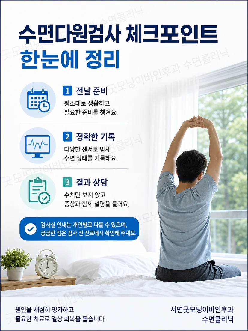 수면검사 전날부터 결과 상담까지 확인할 체크포인트