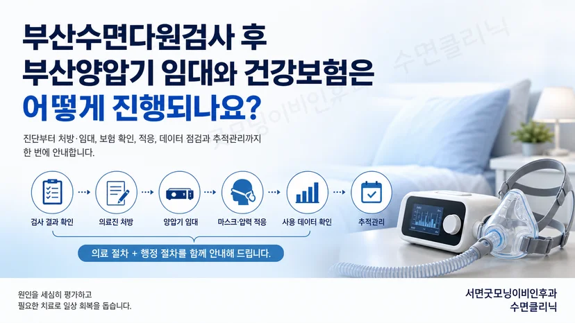 양압기 처방부터 임대와 적응 및 추적관리까지의 전체 과정