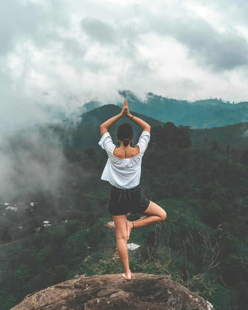 Zen meditation and mindfulness practice at a Buddhist temple