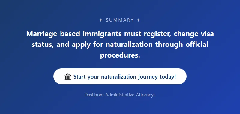 Complete Guide to Naturalization for Marriage-Based Immigrants: From Visa Status Change to Naturalization Application Naturalization Application: Eligibility Requirements and Preparation