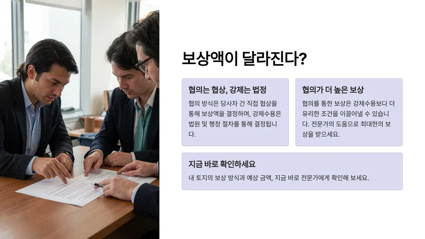 토지보상금 협의 vs 강제 수용, 보상액 결정 방식의 모든 차이 협의 보상이란 무엇인가