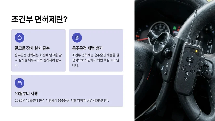 음주운전 처벌 강화 2026, 조건부 면허제 10월부터 시행…핵심 내용 정리 음주운전 처벌 강화 2026의 배경과 취지